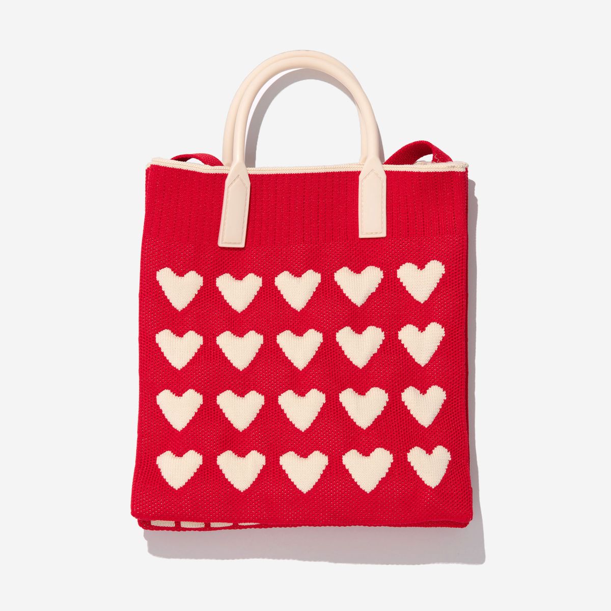 Red Hearts Cross Tote