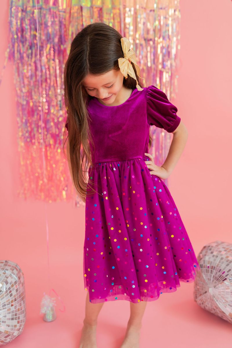 Deep Purple Velvet Diana Dress