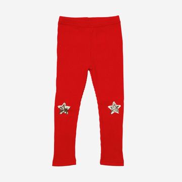 Gold Star Red Leggings