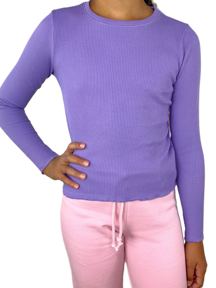 Paisley Purple Thumbhole Top