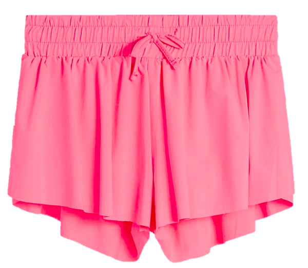 Neon Coral Fly Away Shorts