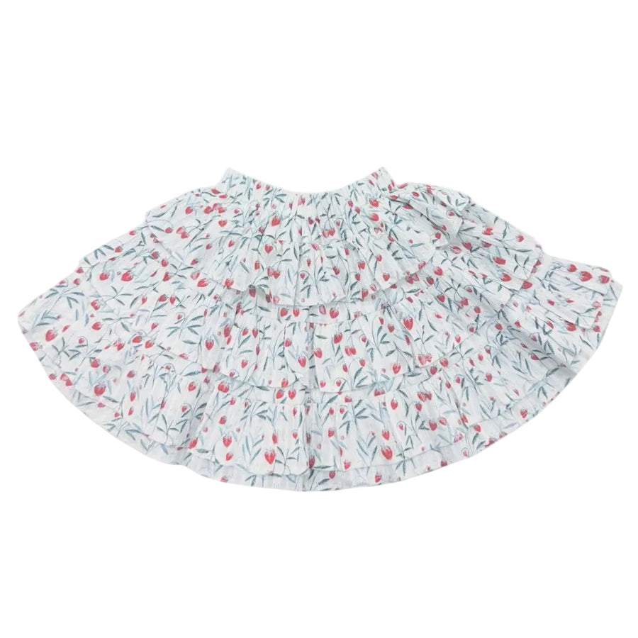 Floral patterned skirt on a white background