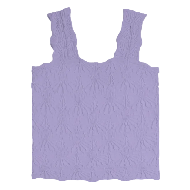 Purple tank top on a white background