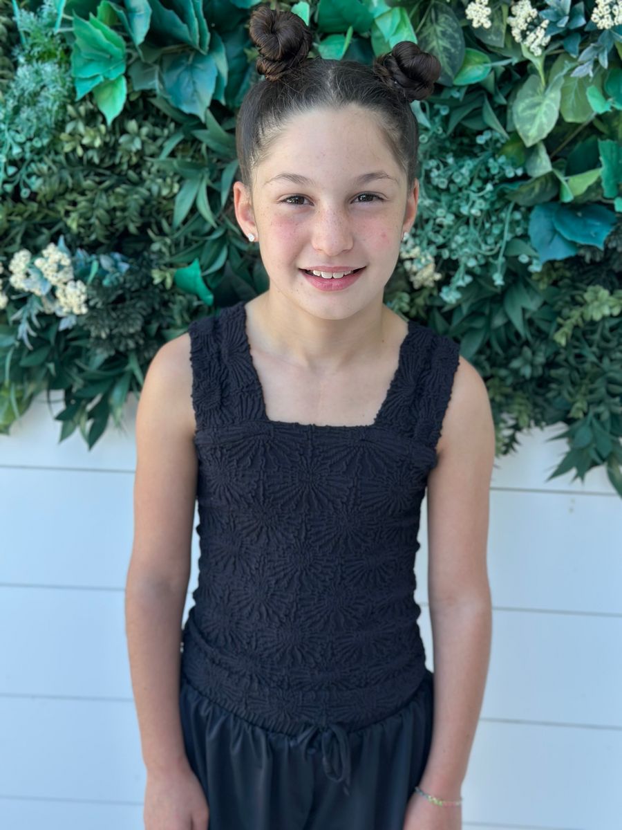 Black Floral Textured Tank