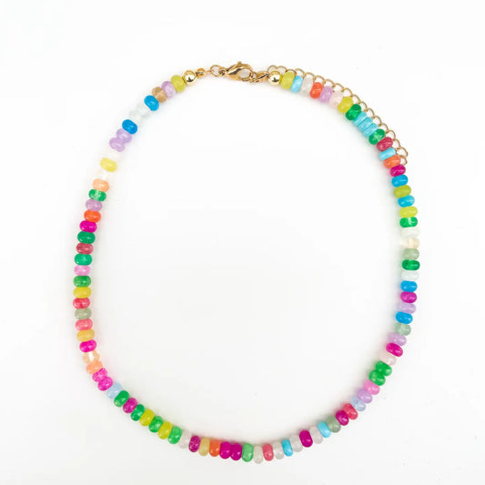 Lily Rainbow Gem Bead Necklace #3