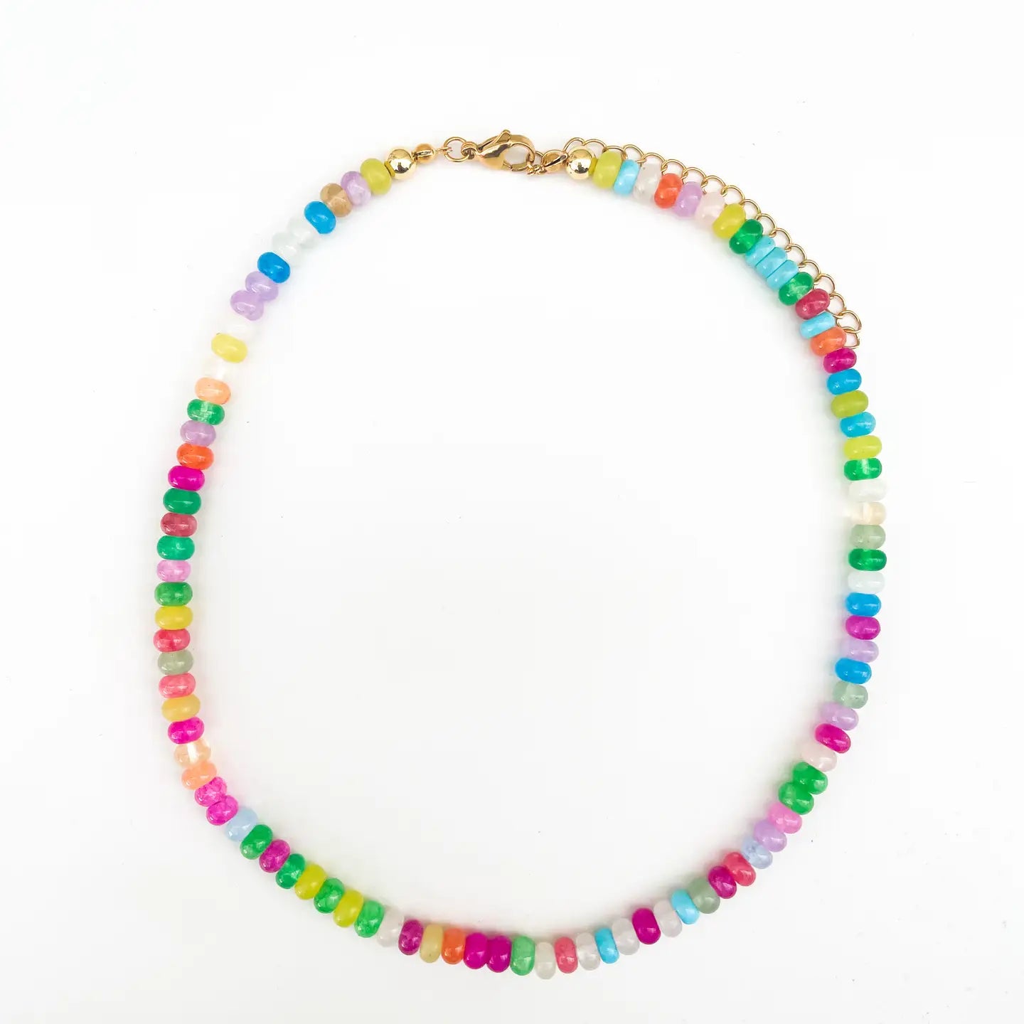 Lily Rainbow Gem Bead Necklace #3
