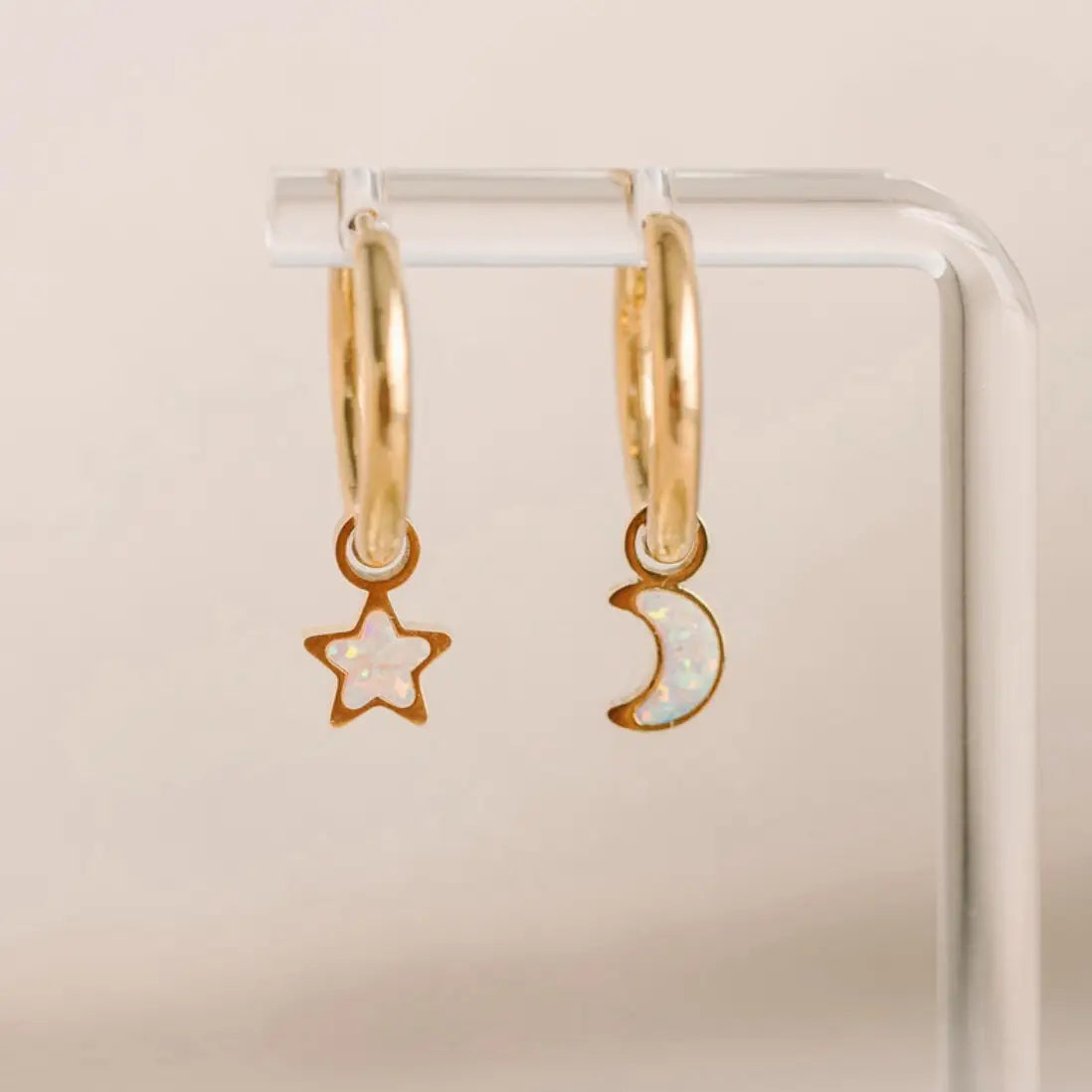 Moon & Star Opal Charms