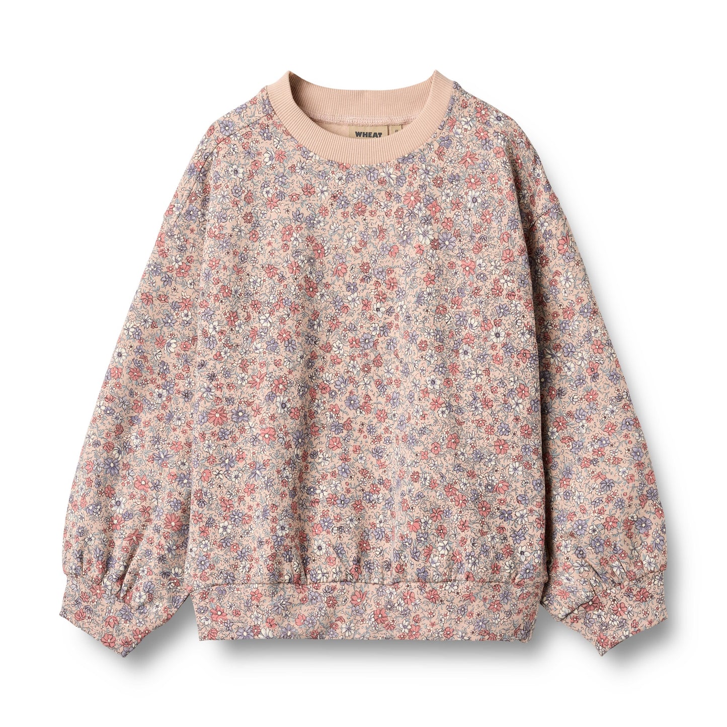 Floral patterned sweatshirt on a white background