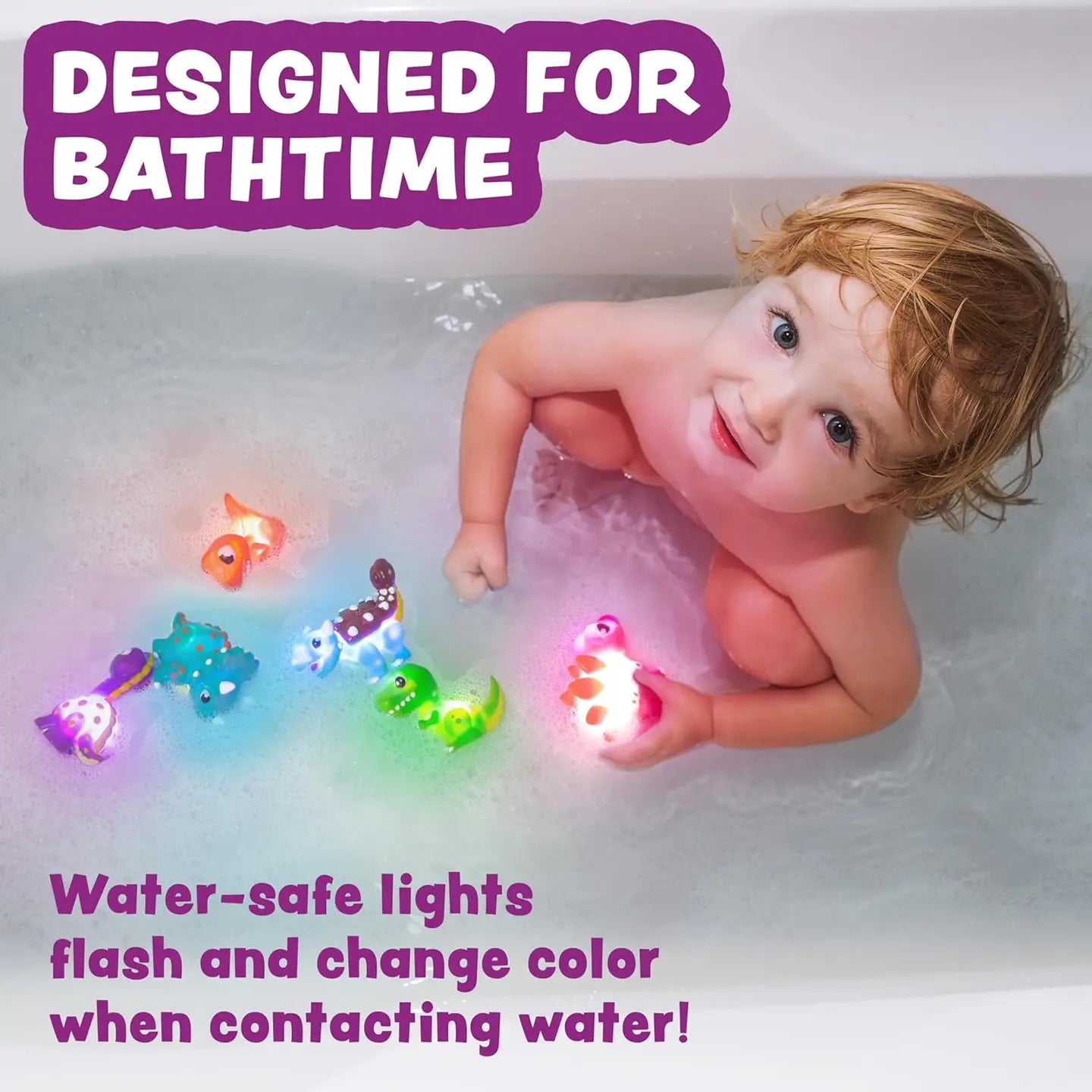 Dino Light Up Bath Toys 6pk