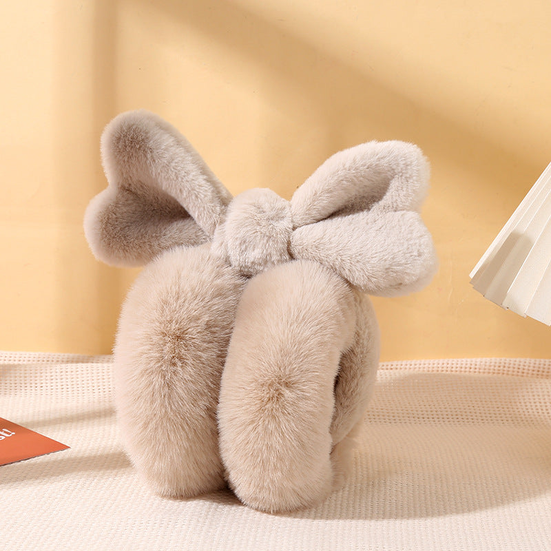 Gold Foldable Bow Earmuffs