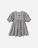 Winter plaid flannel dress with a V-neck by Rylee and Cru