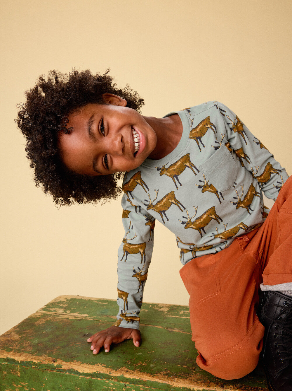 Painted Deer Pocket Tee