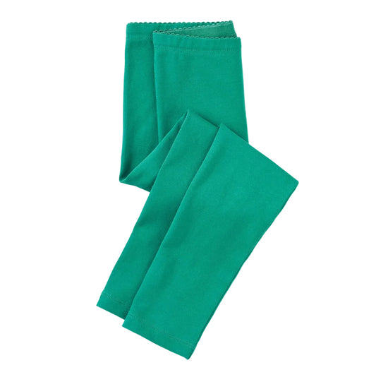 Green leggings on a white background