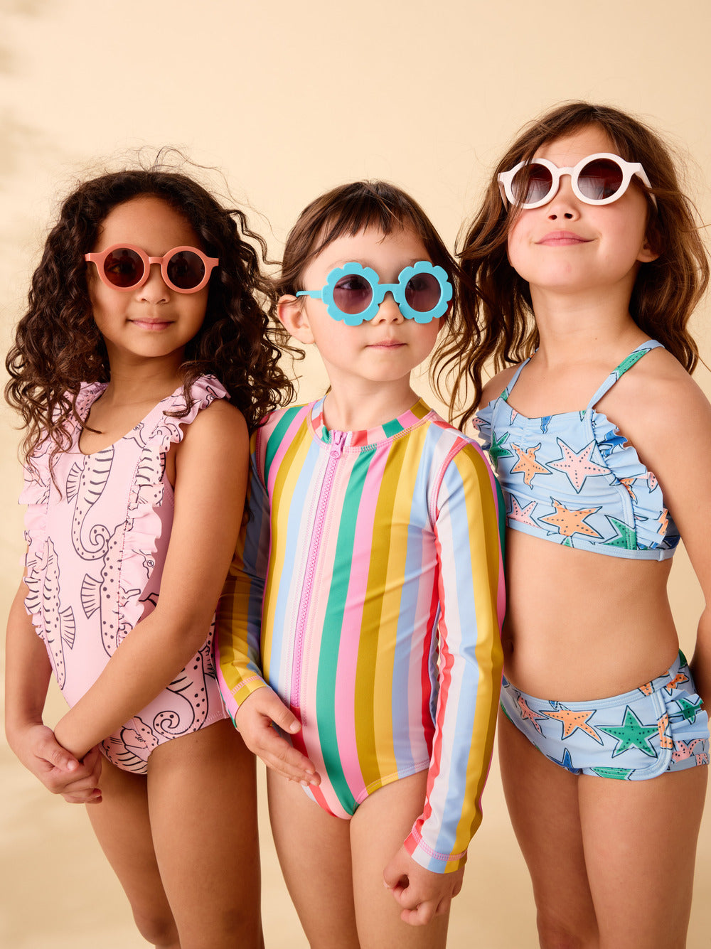 Multi Stripe Rash Guard Suit