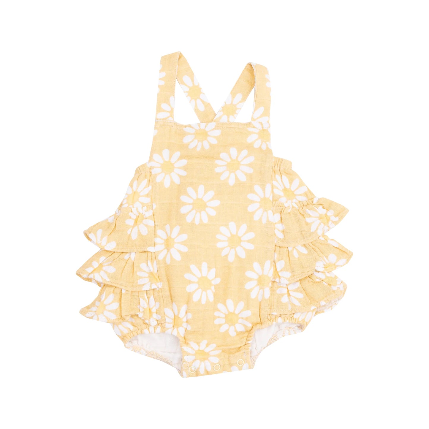 Yellow Daisy Ruffle Sunsuit