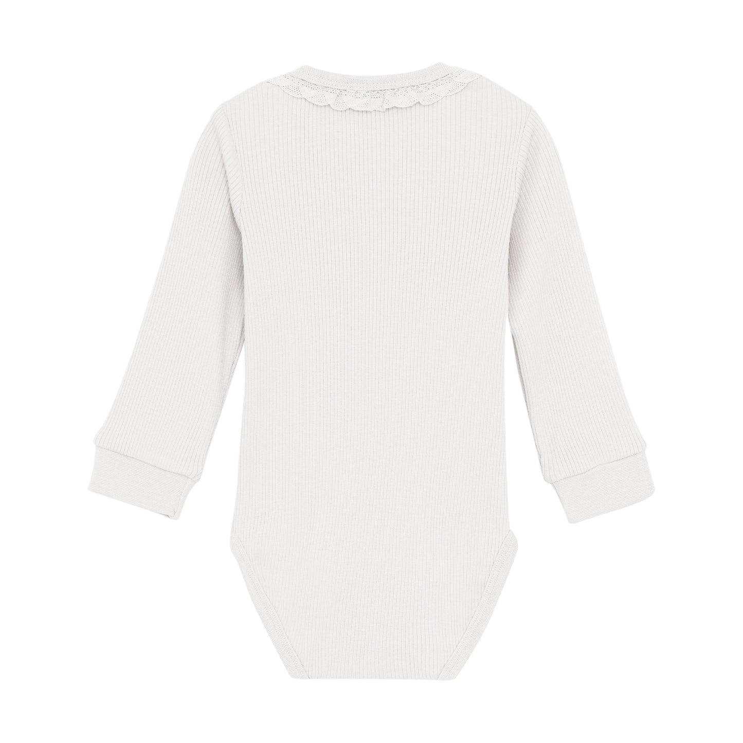 Eggnog Rib Ruffle Bodysuit