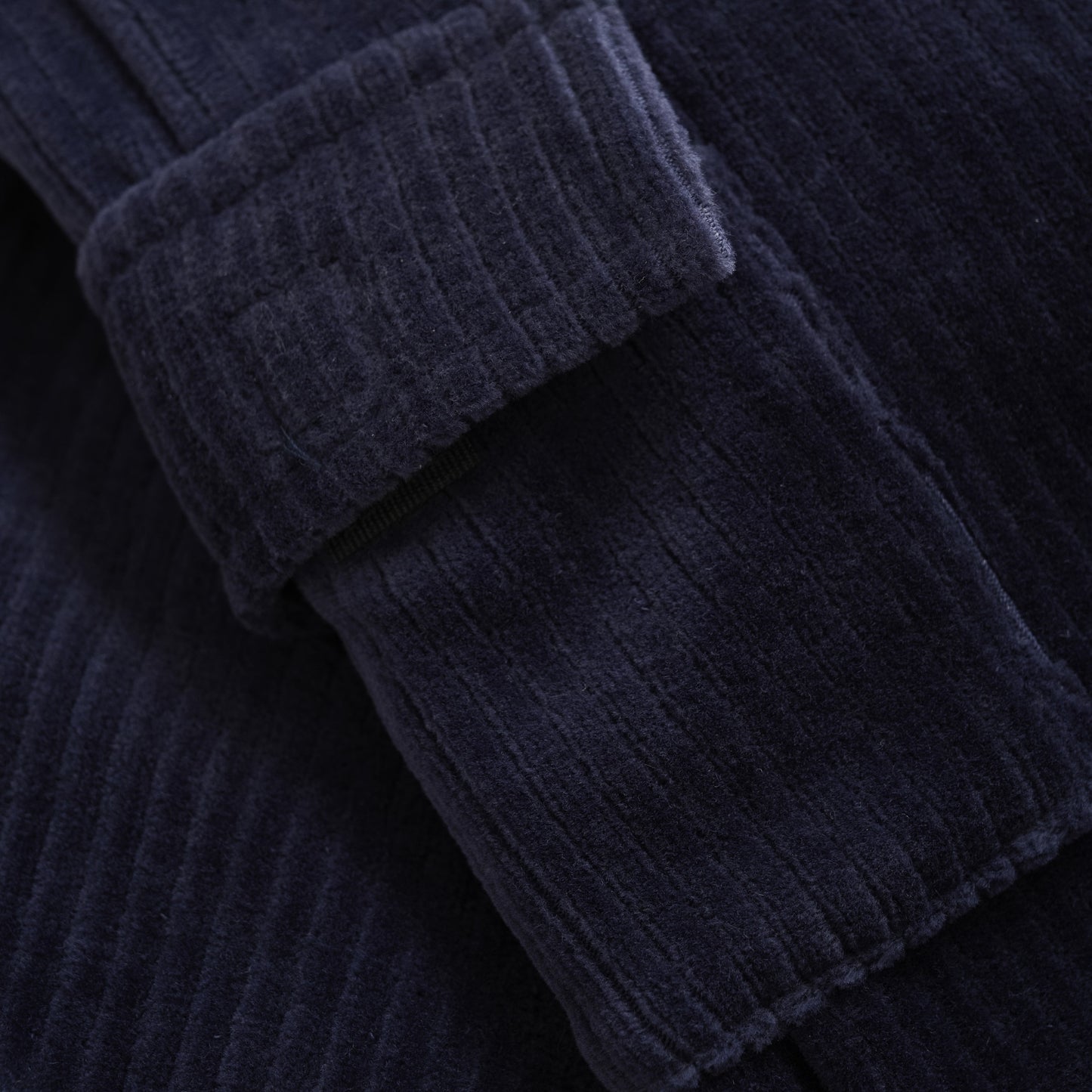 Navy Velour Cargo Pants