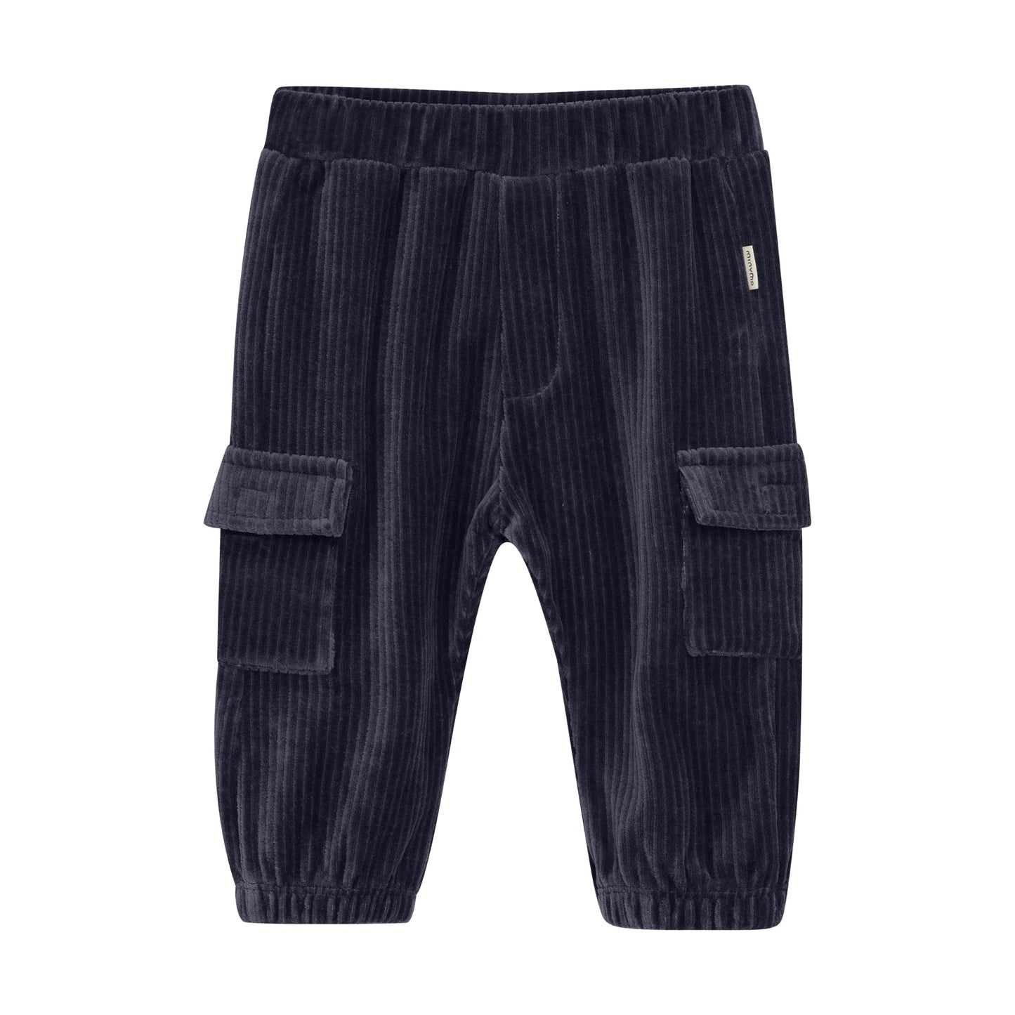 Navy Velour Cargo Pants