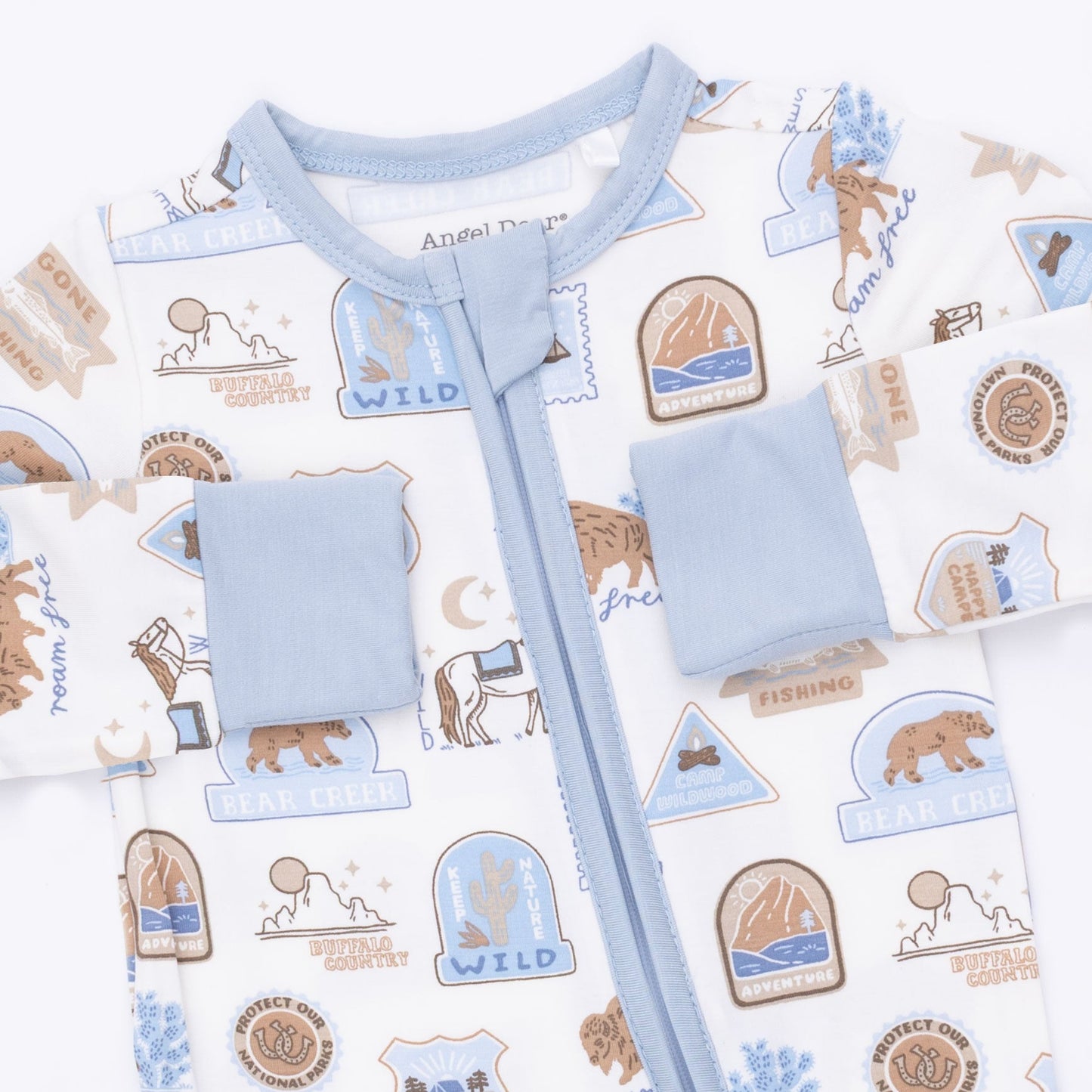 Angel Dear National Parks Flip Romper fold-over cuffs and foot grip detail