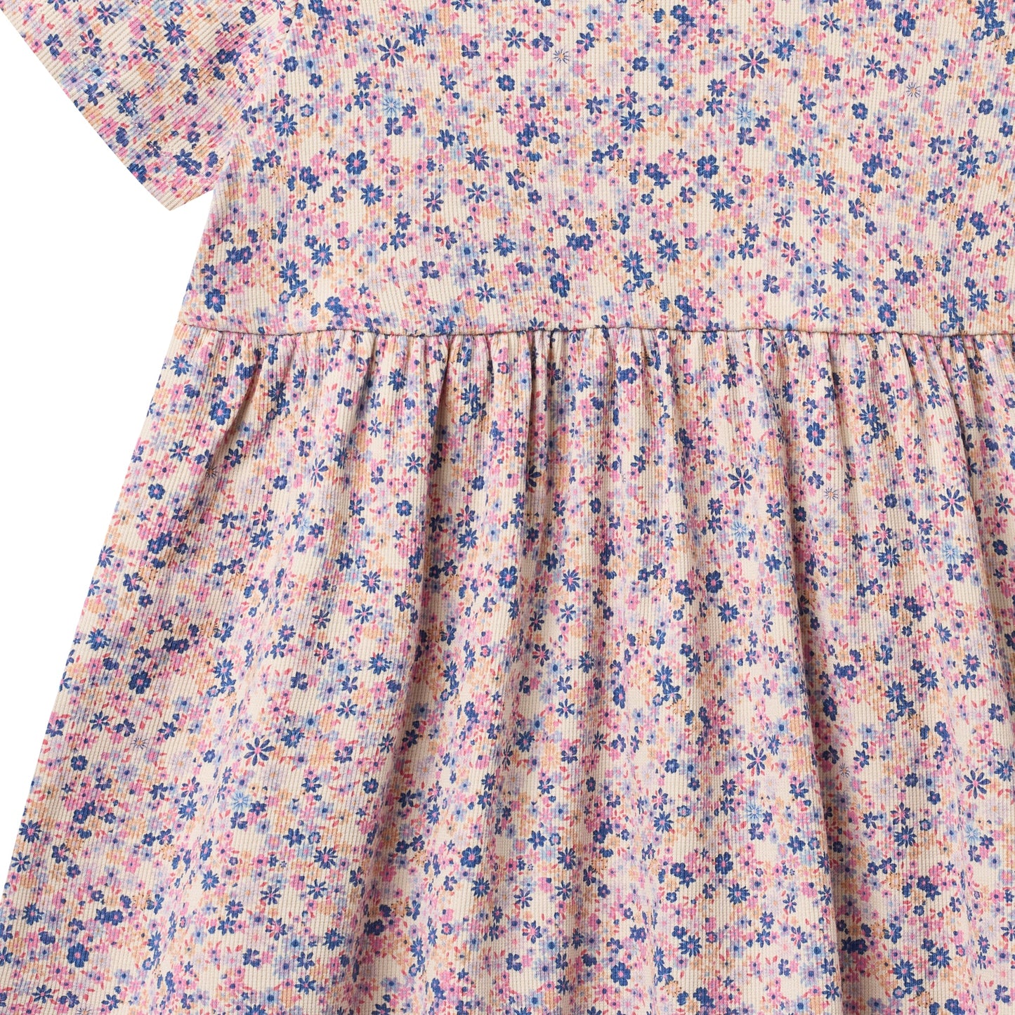 Pink Blue Floral Dress