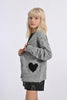 Love Heart Grey Cardigan