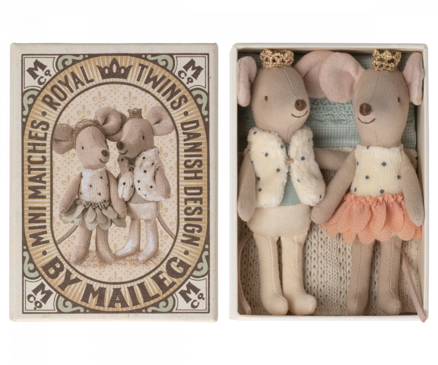 Royal Twins-Little Sis Peach Skirt/Brother In Box