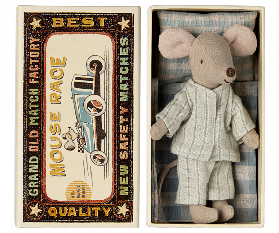 Big Brother Mouse-Mint Stripe Pajama