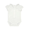 White Ruffle Collar Bodysuit
