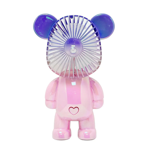 Jelly Pink 12" Bear Fan