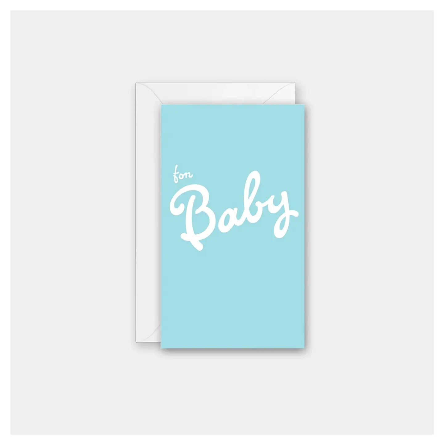 Blue Baby Cursive Mini Card