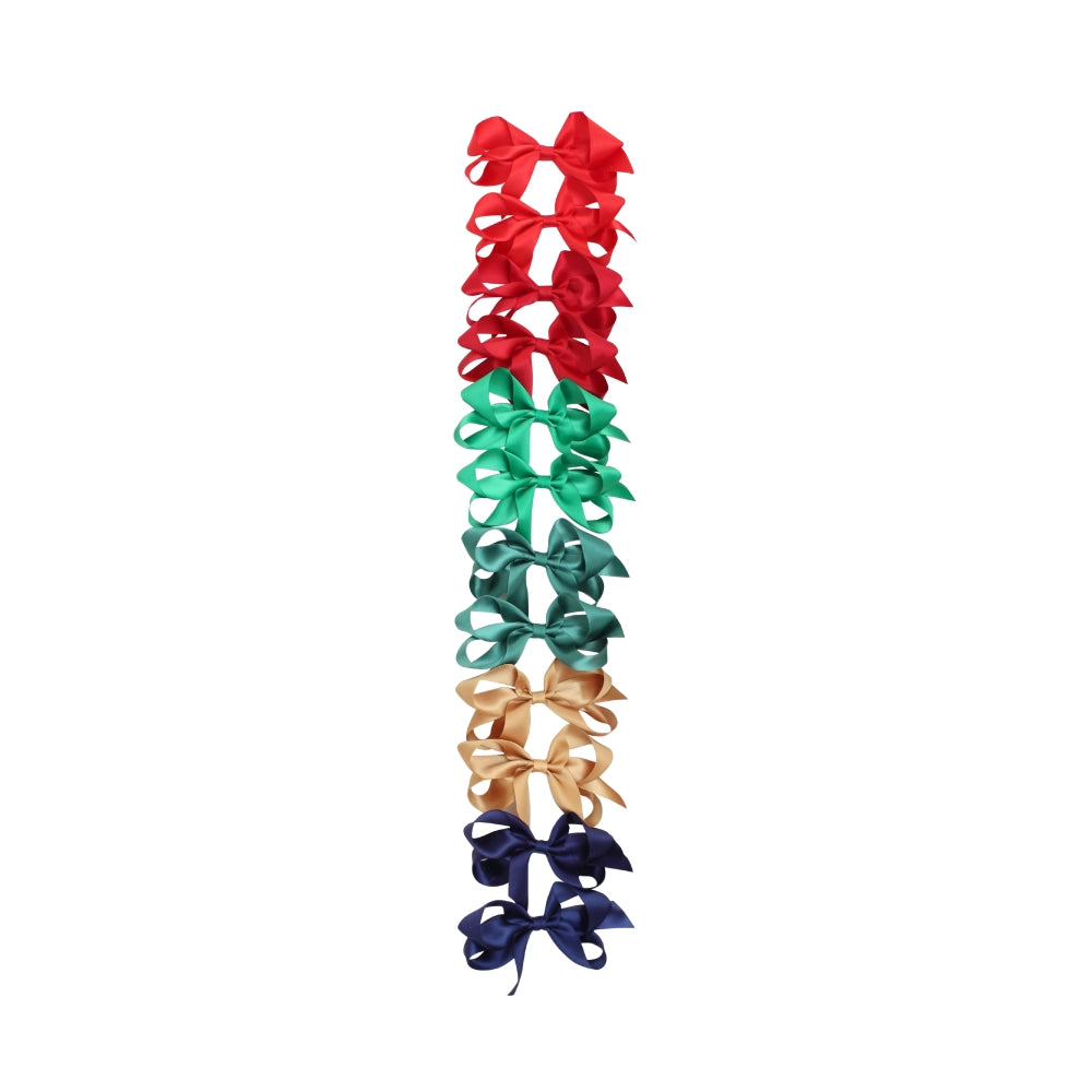 4" Satin Bow Clips
