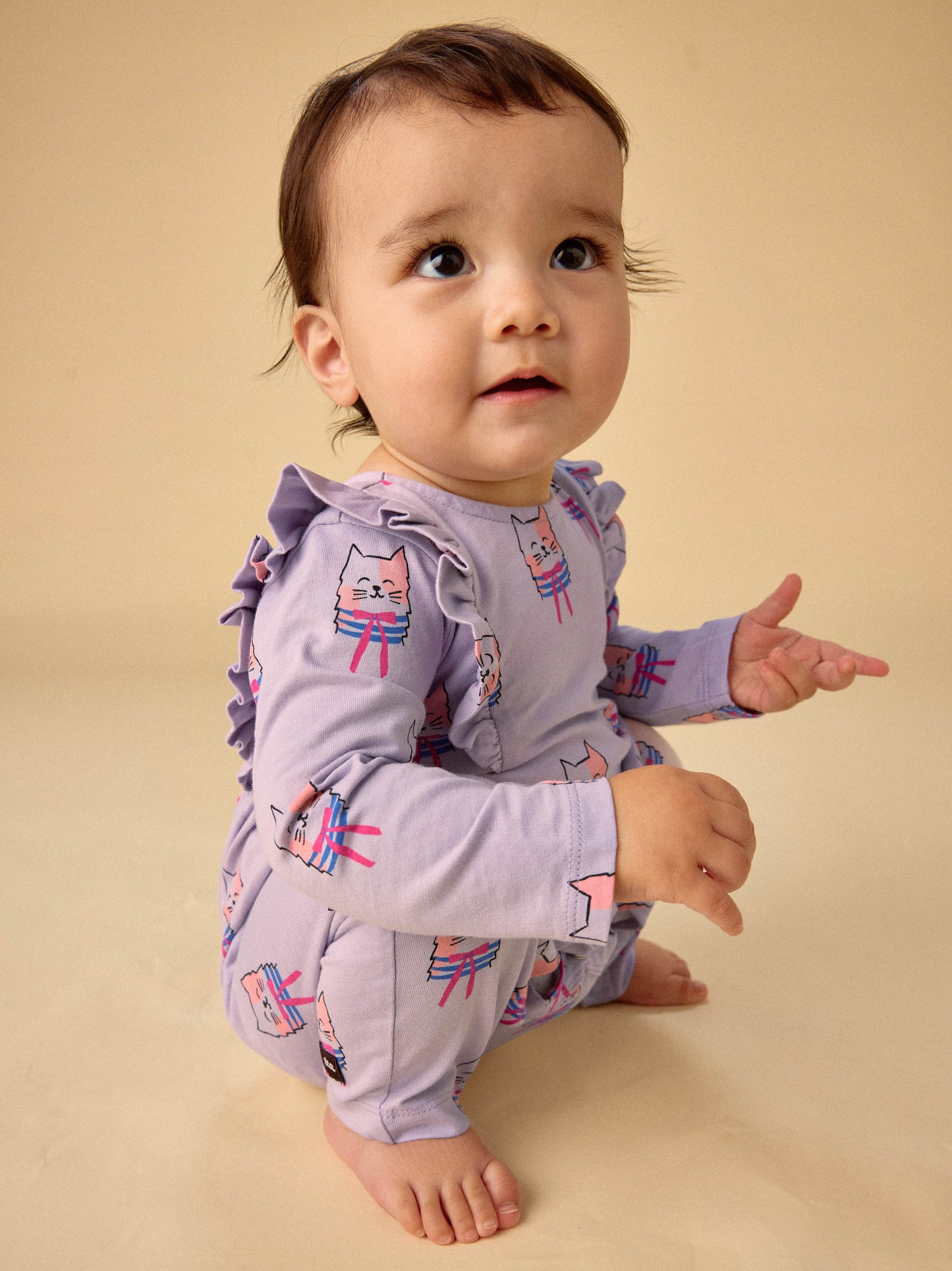 Bow Tie Cats Romper