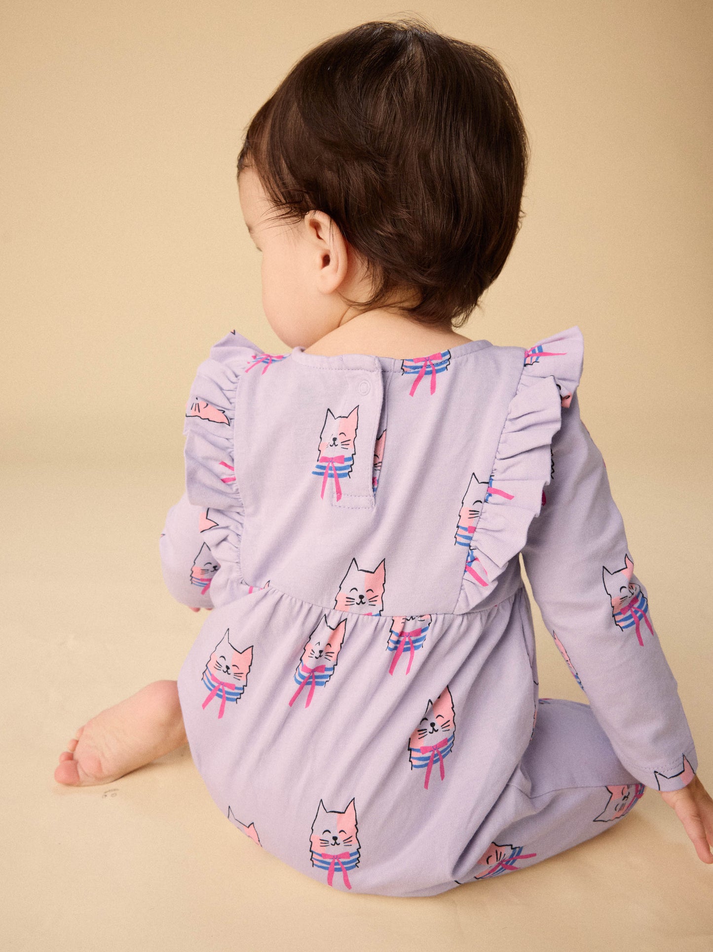 Bow Tie Cats Romper