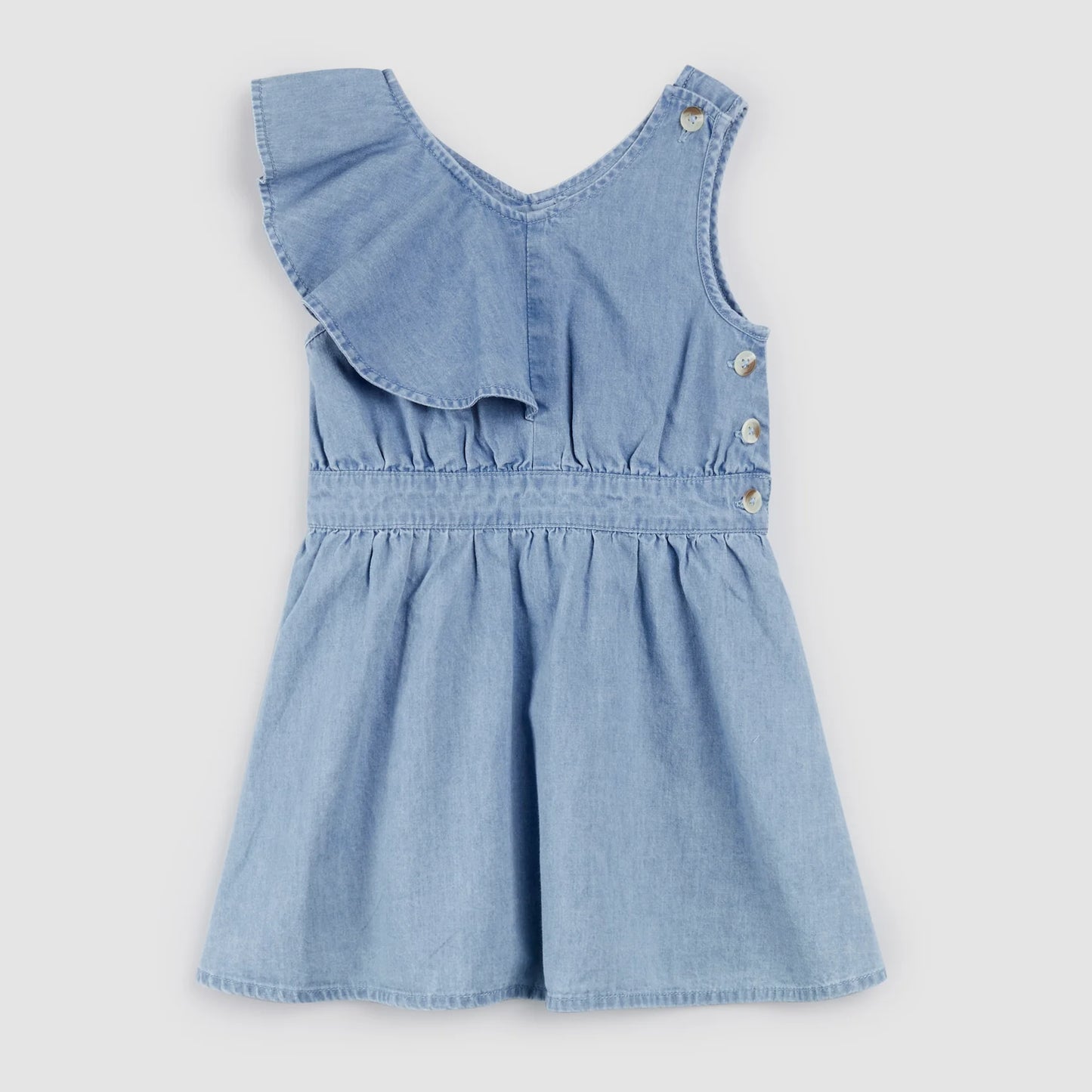 Denim Ruffle Dress