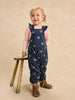Midnight Posy Cord Overalls