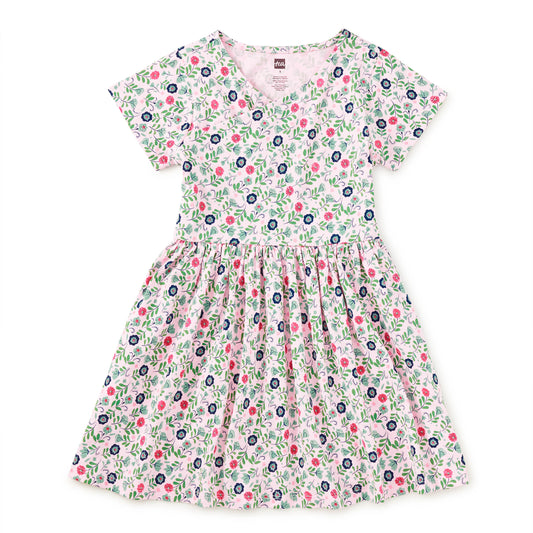 Floral dress on a white background