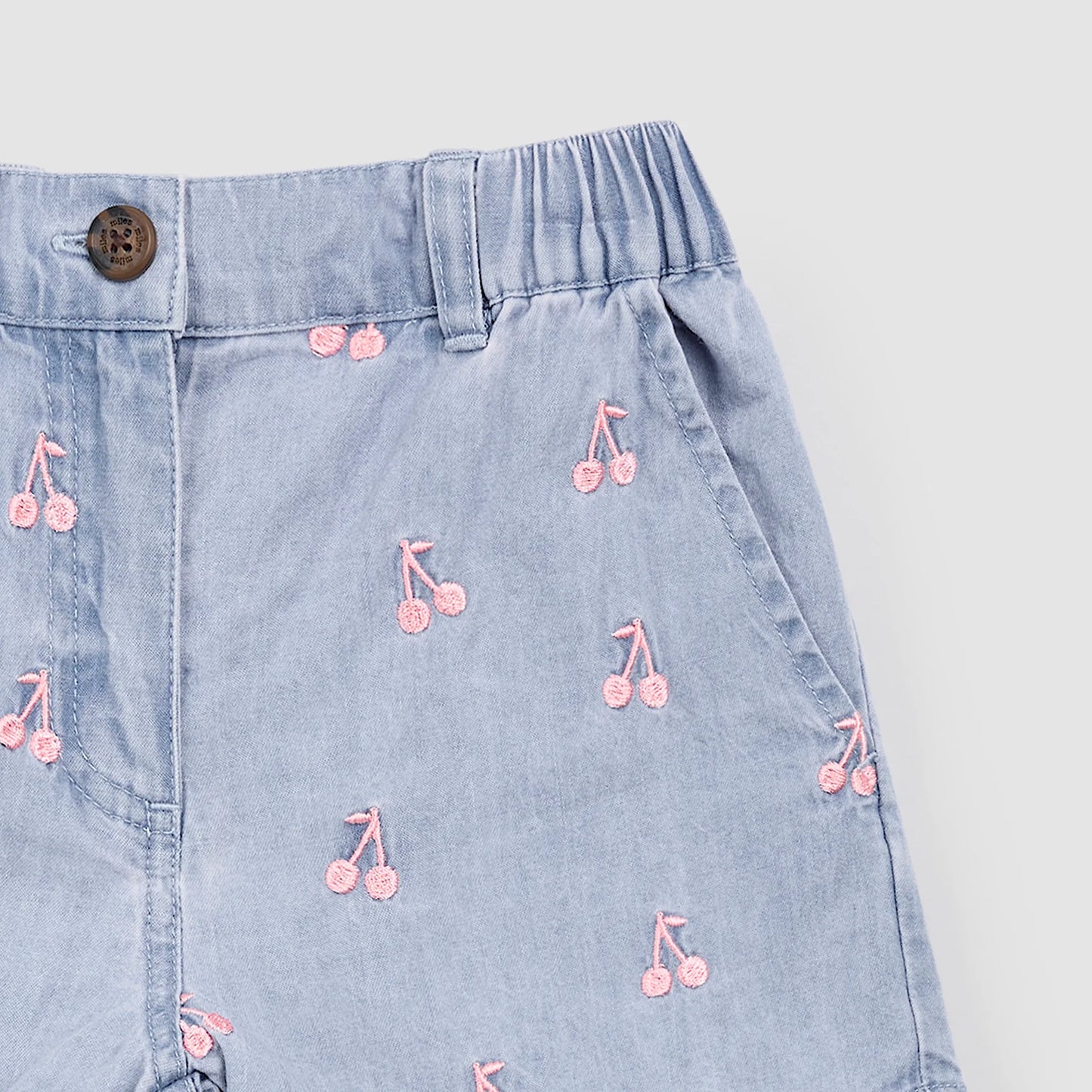 Lt Denim Cherries Shorts