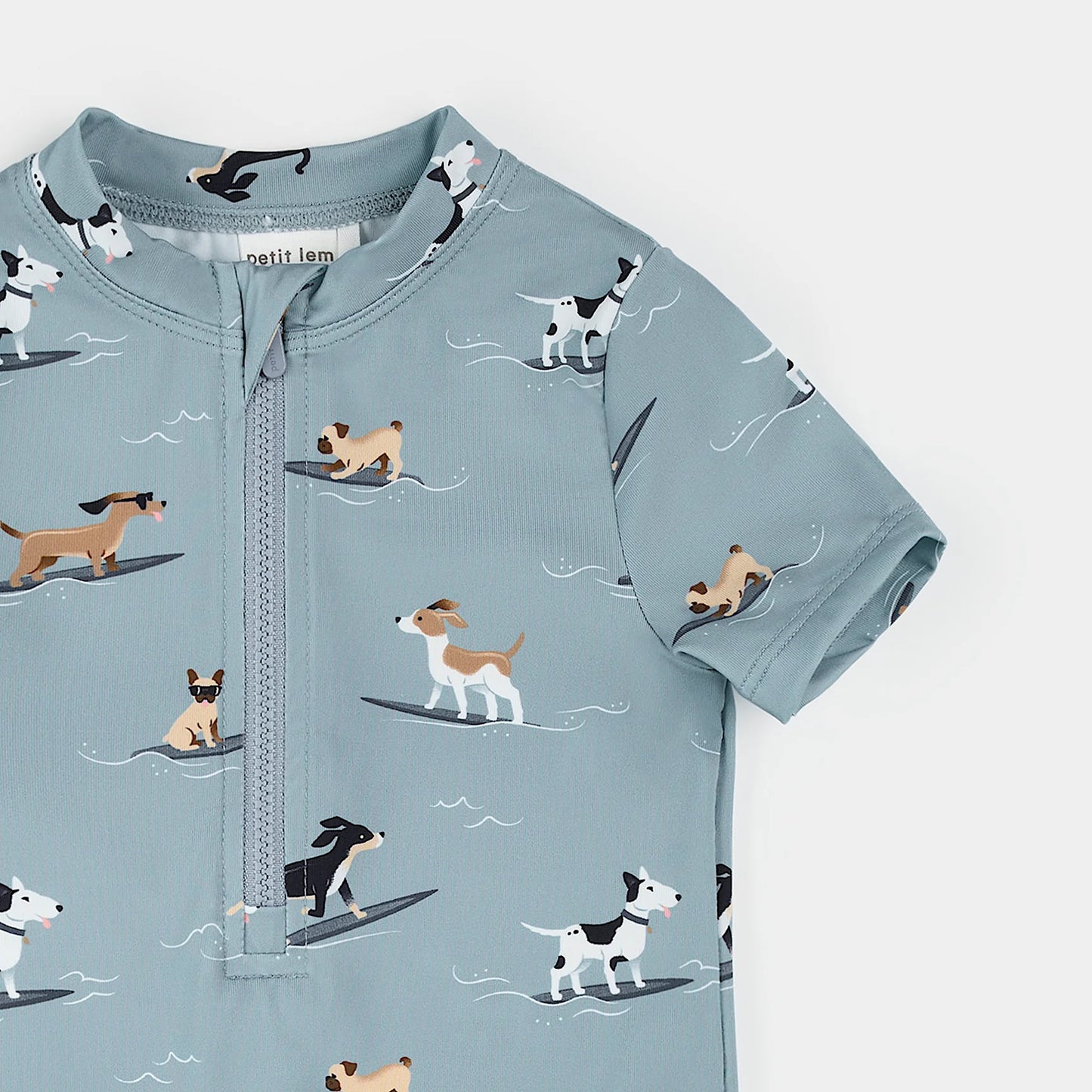 Blue Doggies Swim Romper