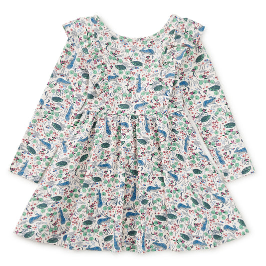 Floral patterned dress on a white background