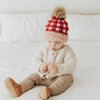 Holiday Buffalo Check Pom Hat