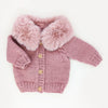 Fur Collar Rosy Cardigan