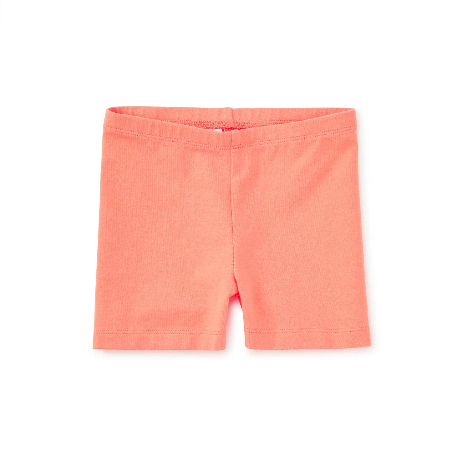 Coral shorts on a white background