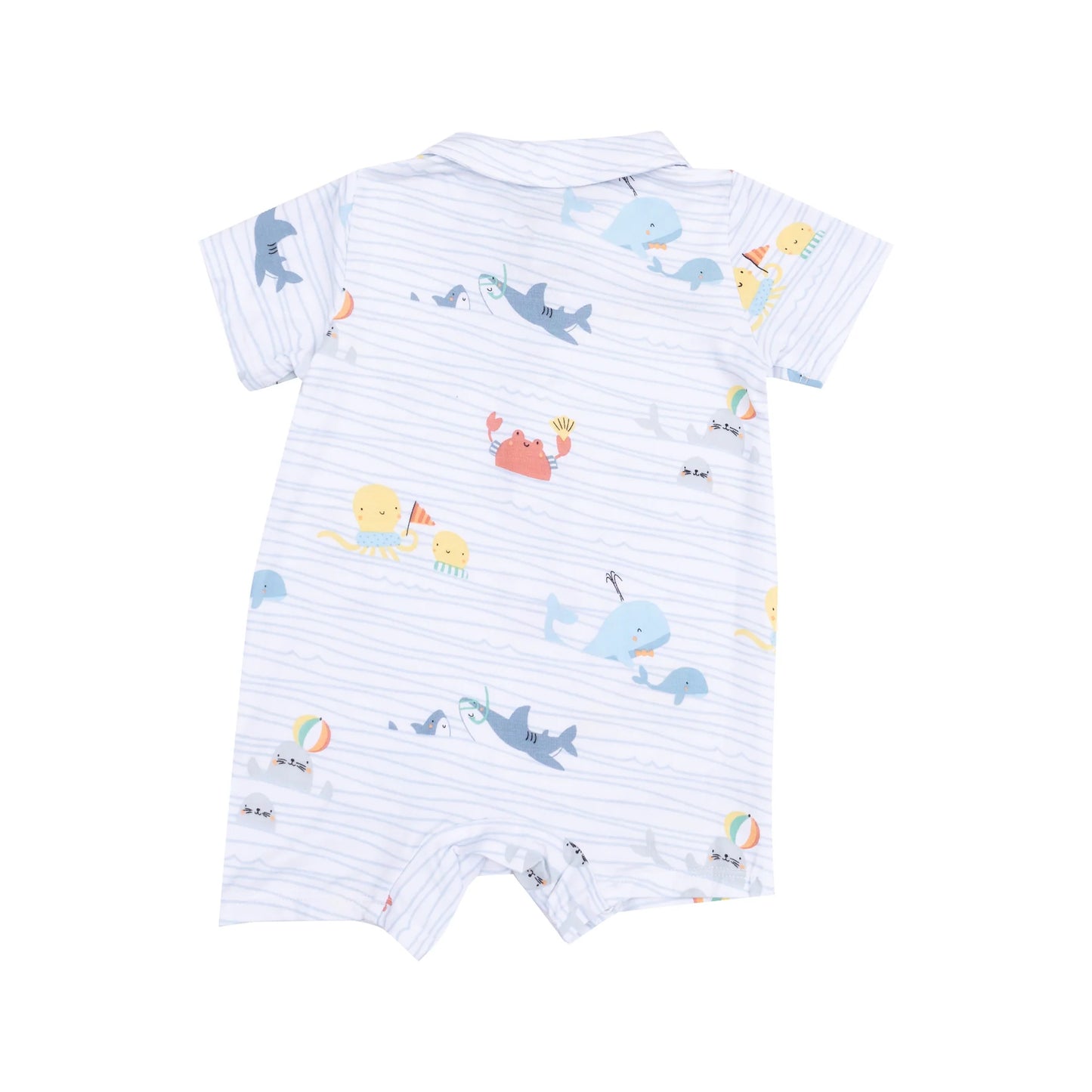 Sea Stripes Polo Romper