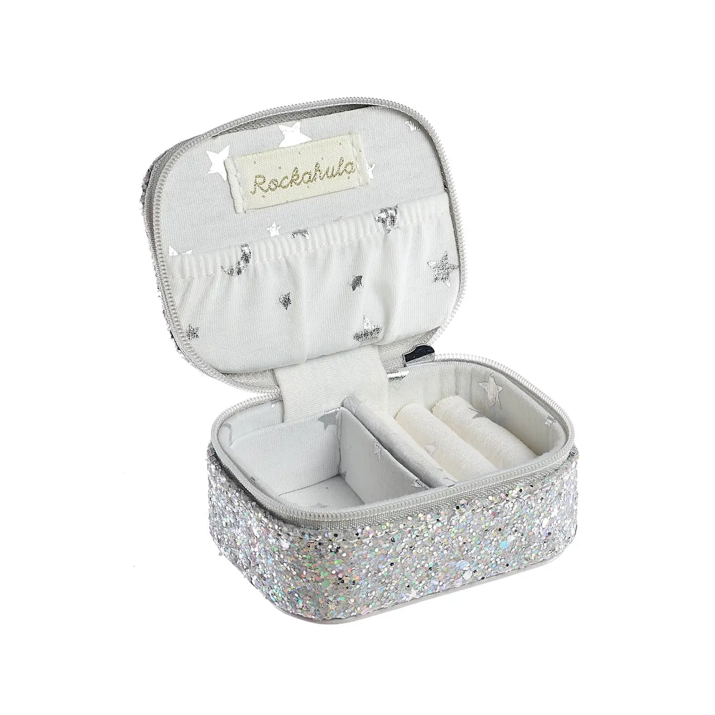 Silver Glitter Jewelry Box