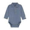 Flint Stone Collared Onesie