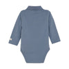 Flint Stone Collared Onesie