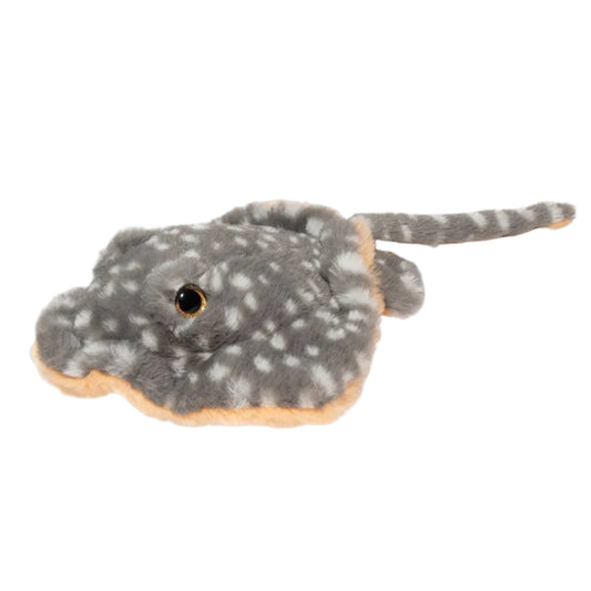 Plush toy resembling a stingray on a white background