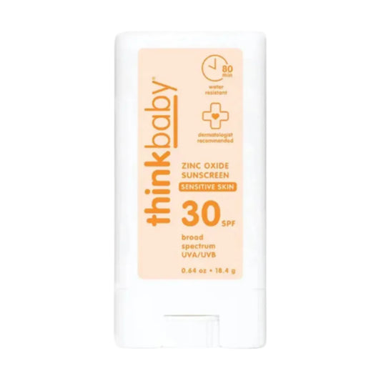 thinkbaby sunscreen stick on a white background