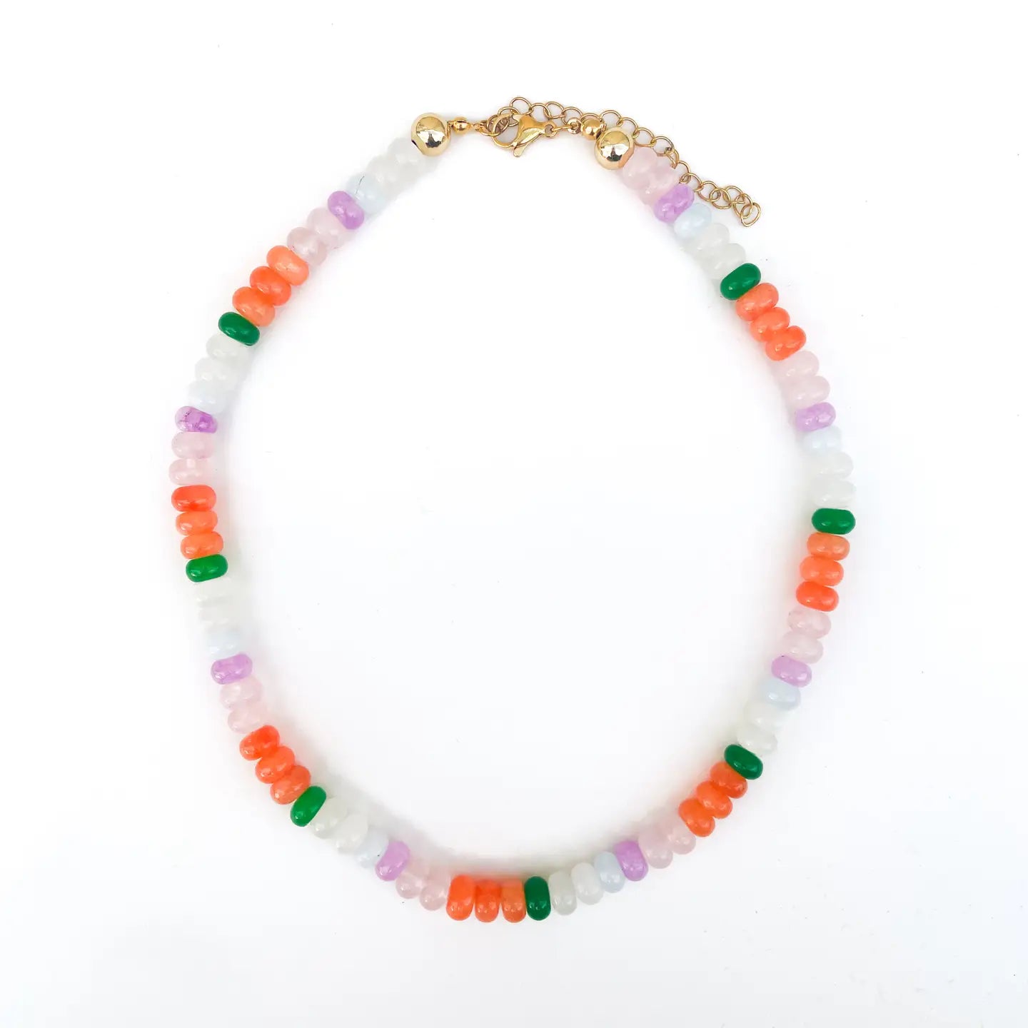 Lauren Rainbow Gem Bead Necklace #4