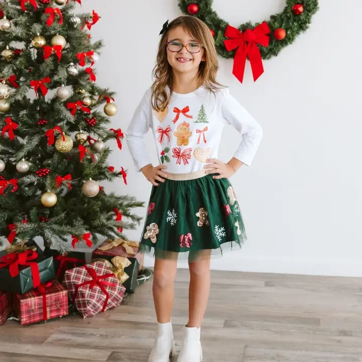 Gingerbread Joy Sequin Tutu